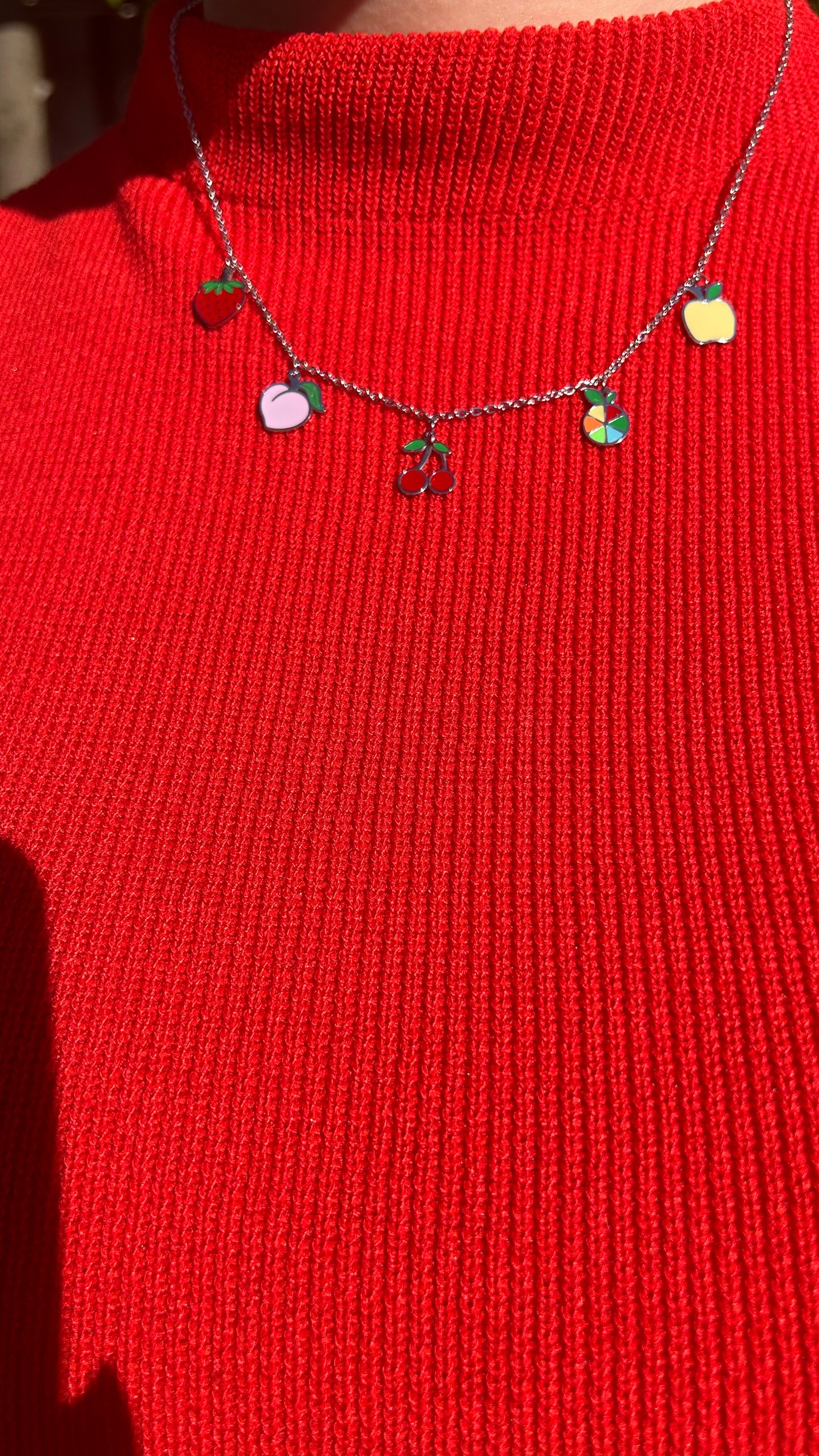 Vrolijke zomerse ketting zilver