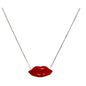 Charming lip ketting zilver