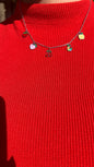 Vrolijke zomerse ketting zilver
